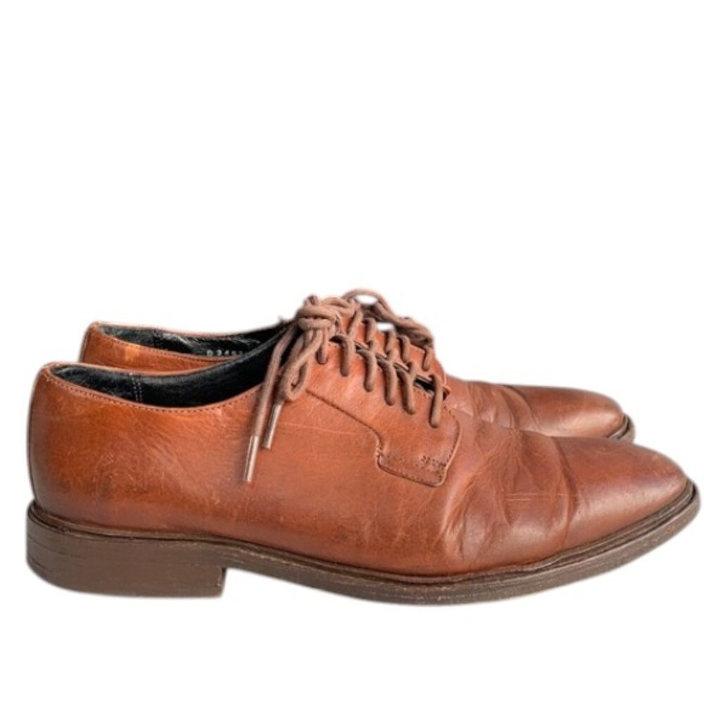 FRYE Men’s 9 Brown Leather Derby Shoes Vintage Goodyear Welt Oxford Dress‎ Shoes